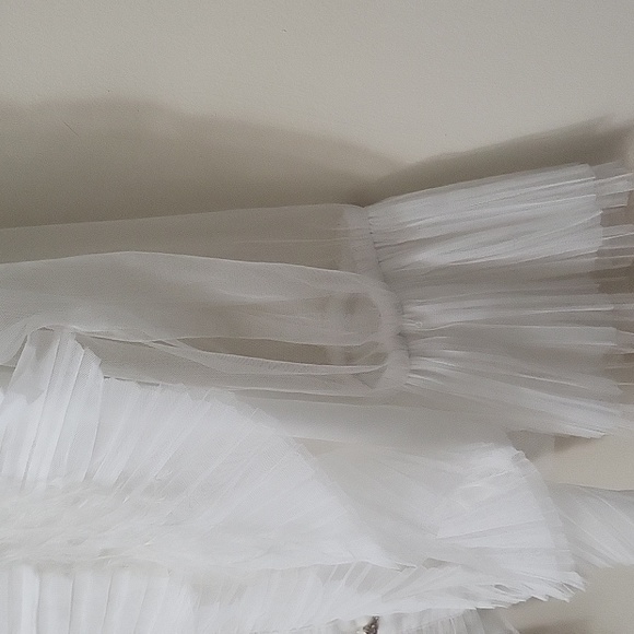 M/2 Ruffled Feathered Sheer Blouse - Picture 5 of 10